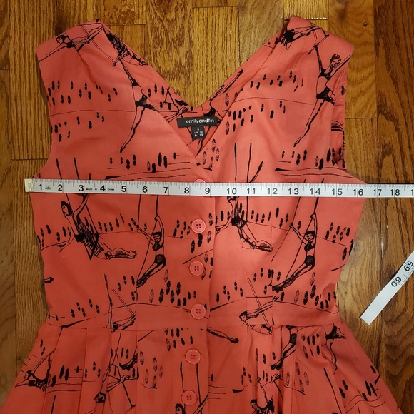 Emily and Fin Lucy Pink Trapeze Print Sz S - Picture 7 of 15